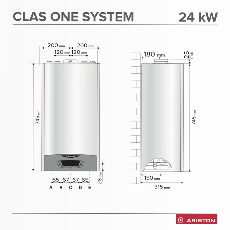 Clas One System Ariston: Caldaie Solo Riscaldamento 30.2kw
