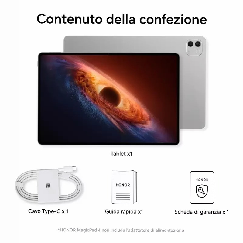 Specifiche di HONOR MagicPad4 - Display, Processore, Hardware - HONOR IT
