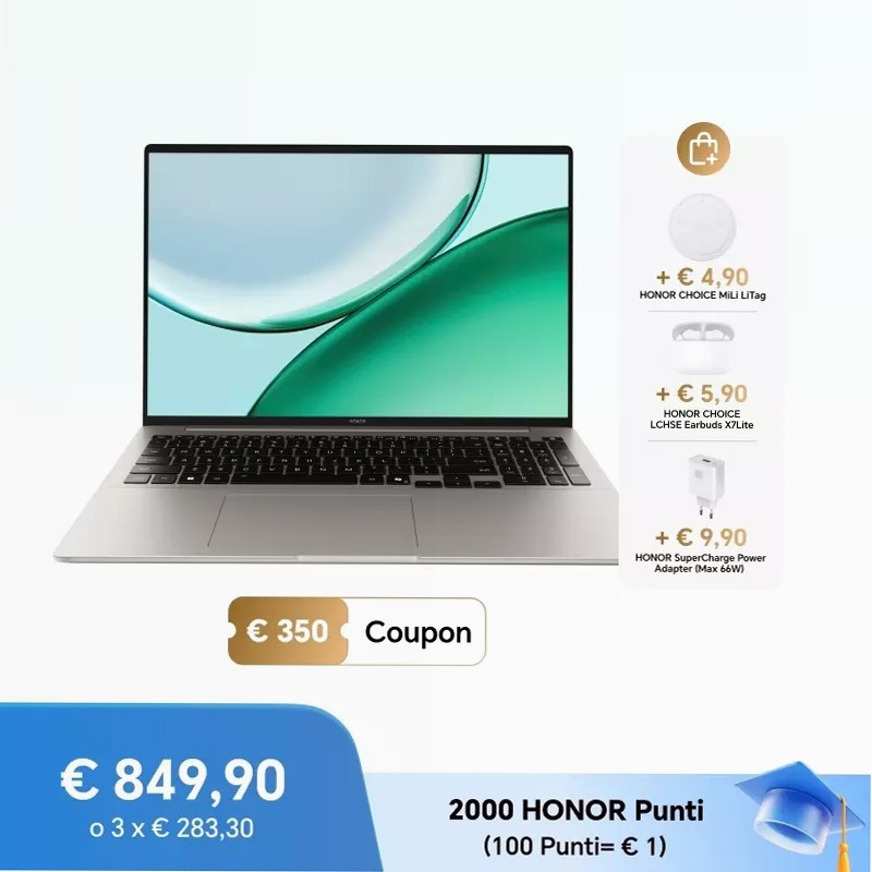 Specifiche HONOR MagicBook 16 2026 Windows