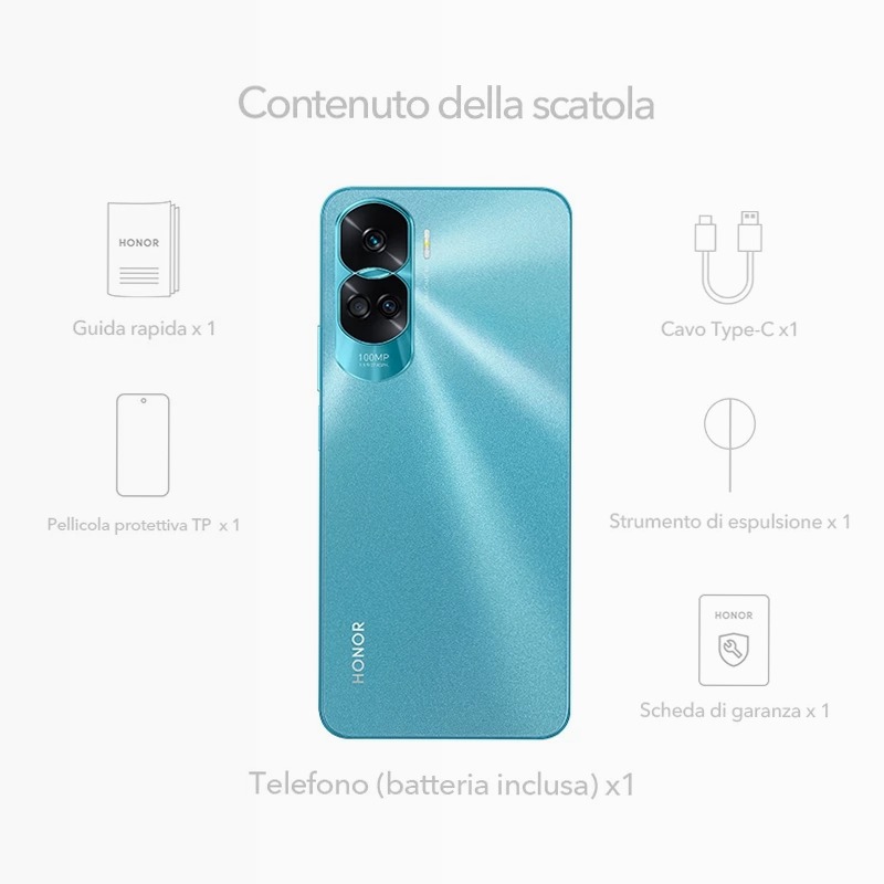 HONOR 90 Lite: Fotocamera 100MP e Display 6,7" 8GB 8GB