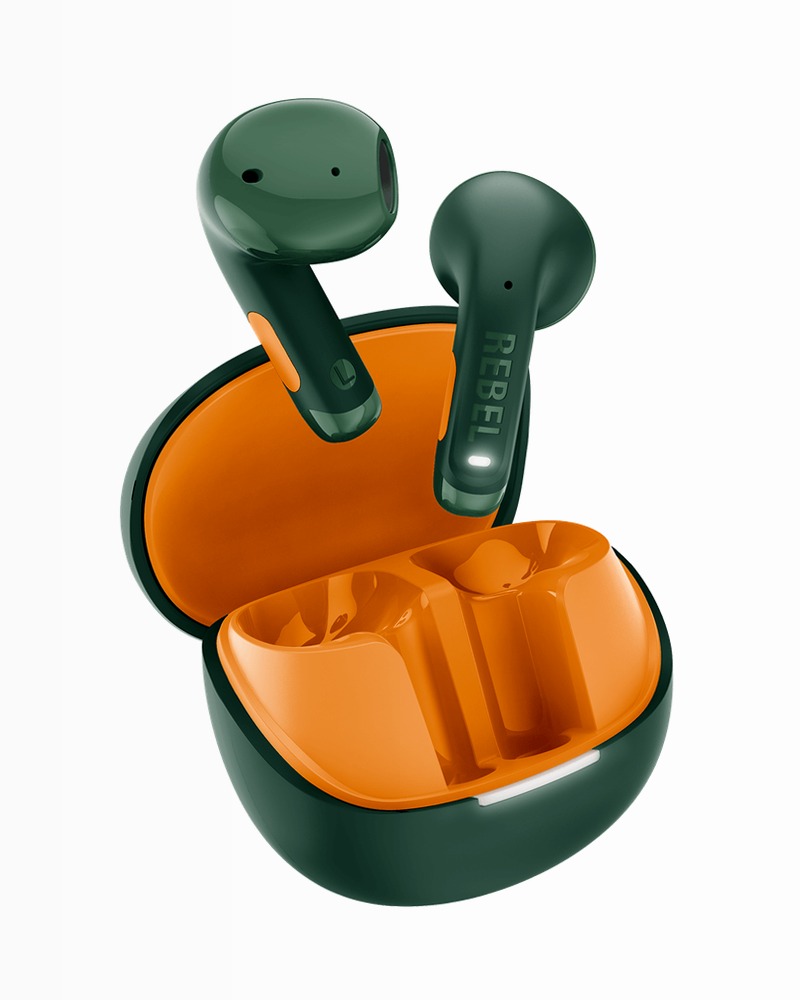 Auricolari Twins Core 2 - Velvet Green / Orange Arancione