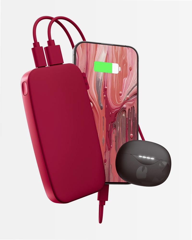 Powerbank 12000 mAh - Berry Red 12000mAh 20W Tablet