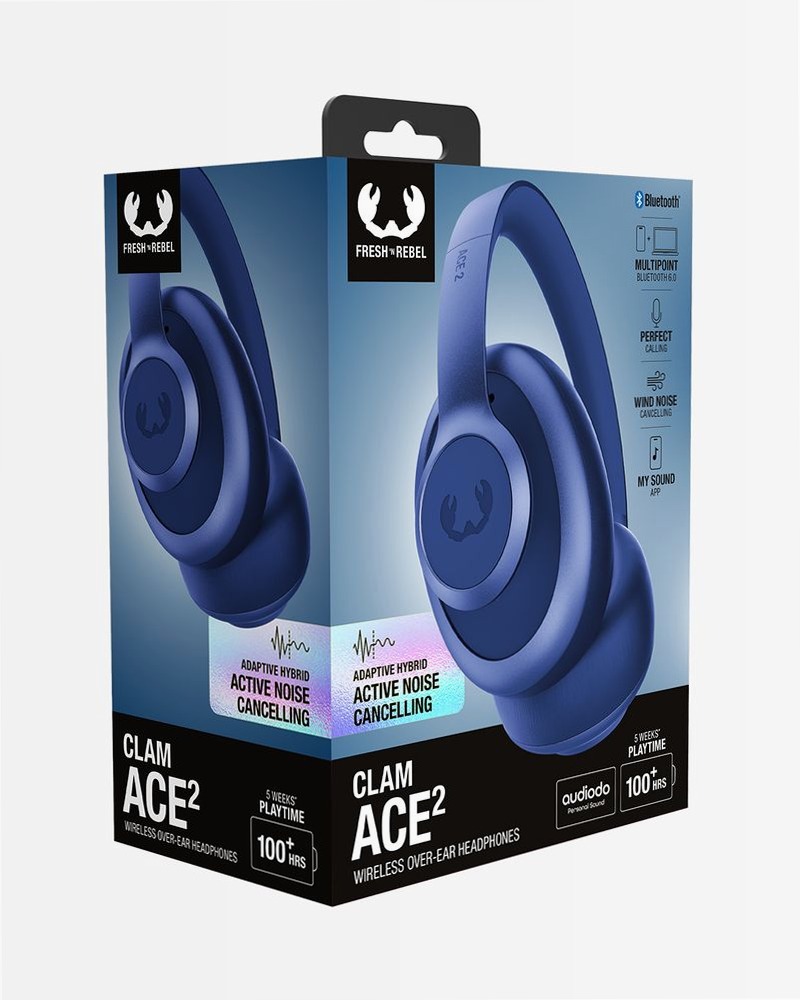 Cuffie Clam Ace 2 - True Blue Blu