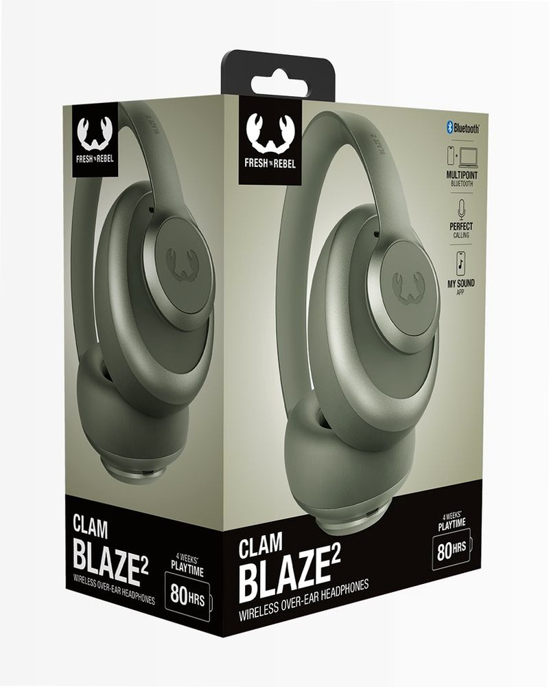 Cuffie Clam Blaze 2 - Dried Green Verde