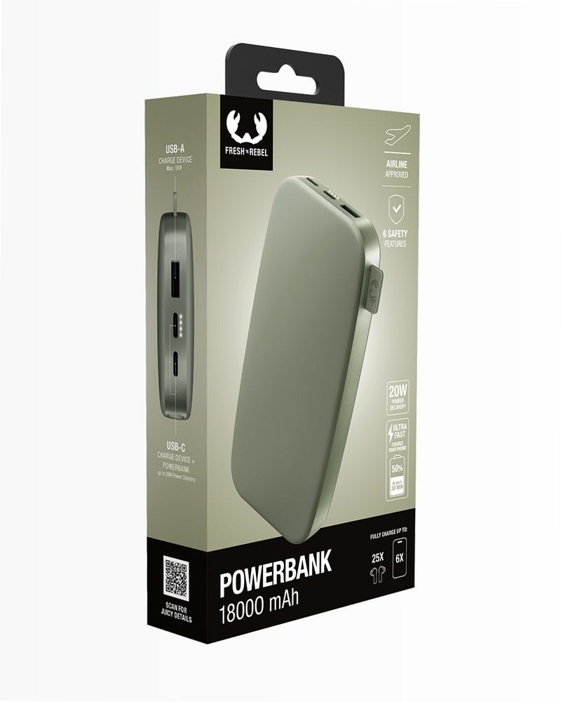 Powerbank 18000 mAh - Dried Green 18000mAh 20W