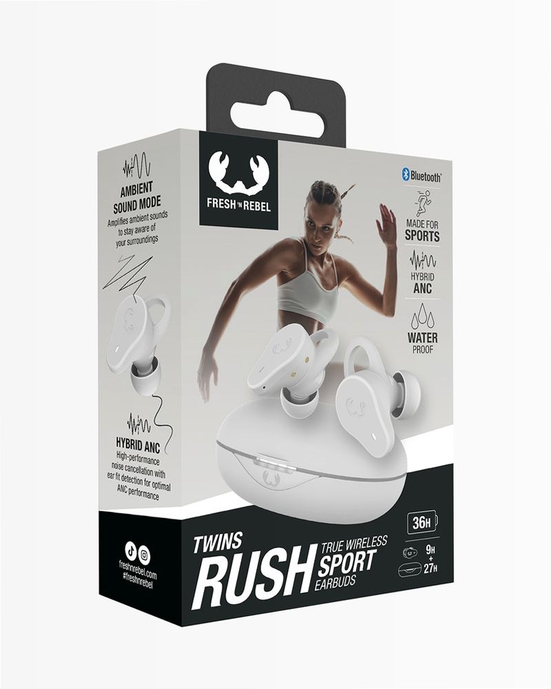 Auricolari sportivi Twins Rush True Wireless - Ice Grey Grigio