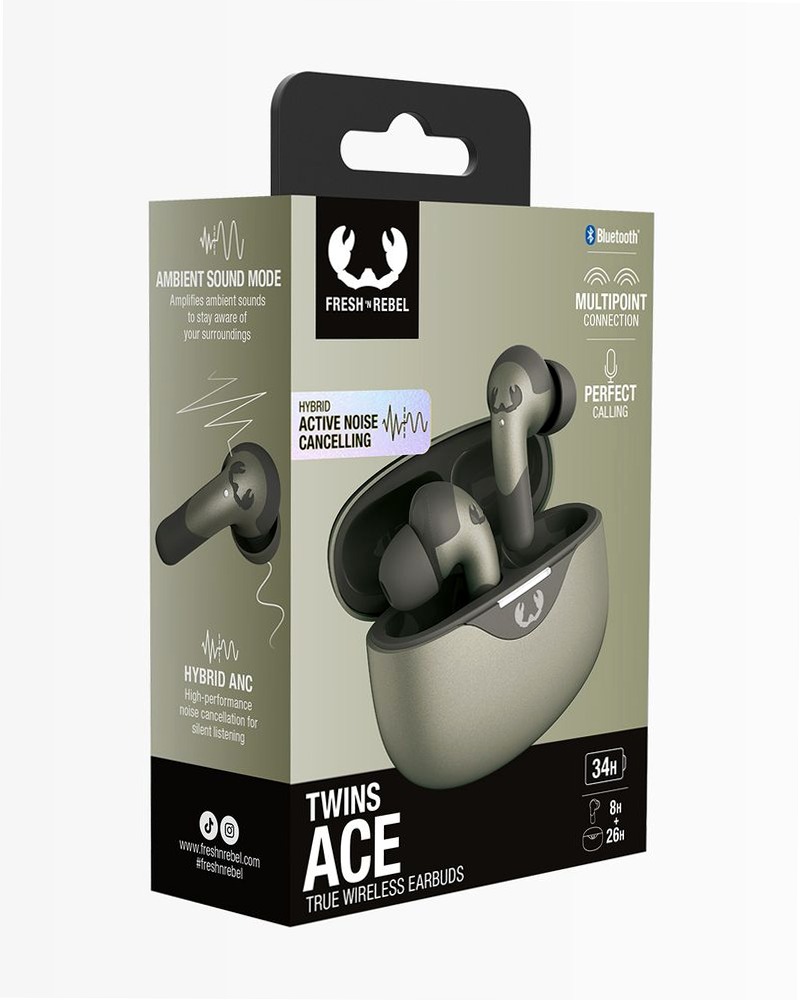 Auricolari Twins Ace True Wireless - Dried Green Verde