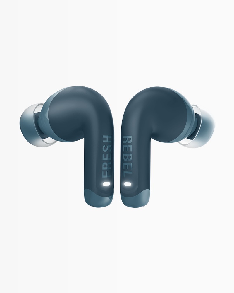 Auricolari Twins Fuse 2 - Steel Blue / Orange Blu