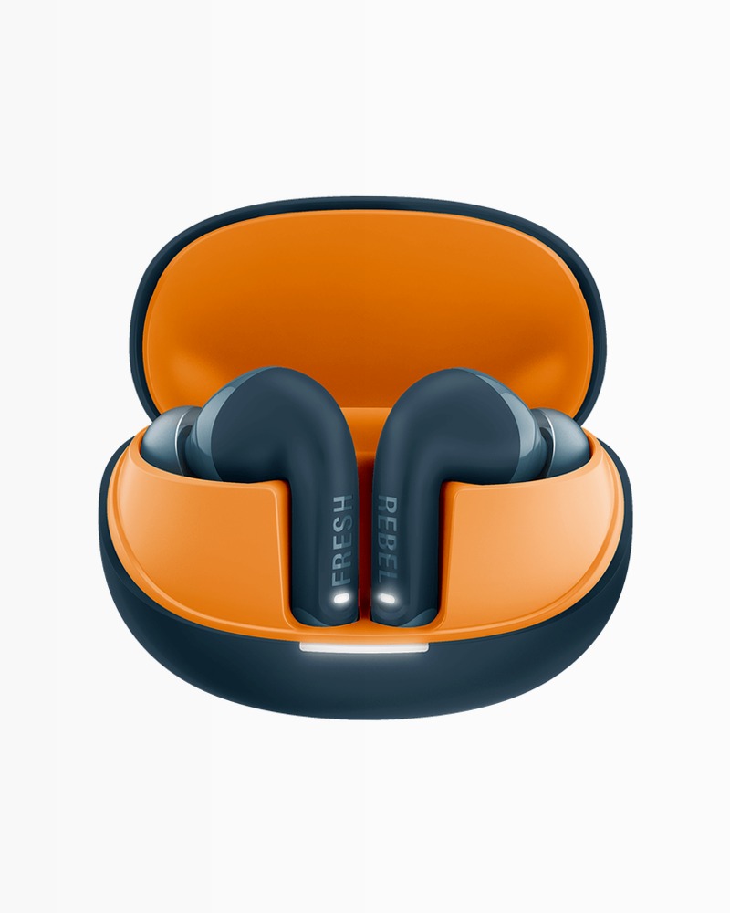 Auricolari Twins Fuse 2 - Steel Blue / Orange Blu