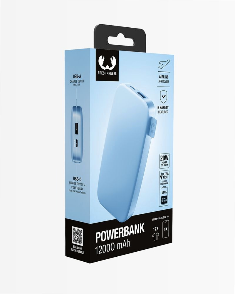 Powerbank 12000 mAh - Vivid Blue 12000mAh 20W Tablet