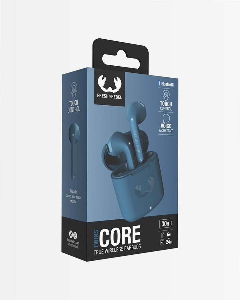 Auricolari Twins Core Steel Blue - Fresh 'n Rebel Blu