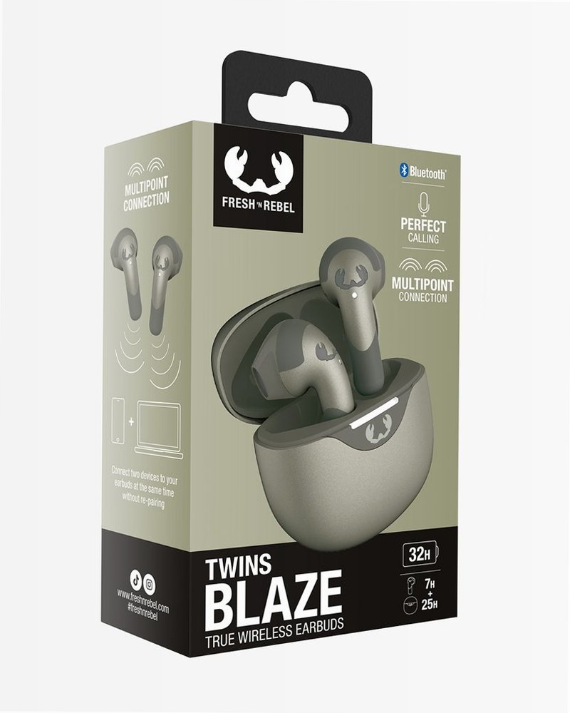 Auricolari Twins Blaze True Wireless - Dried Green Verde