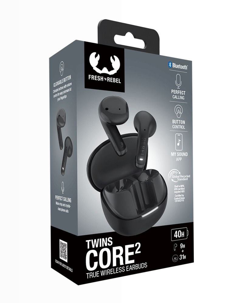 Auricolari Twins Core 2 True Wireless - Storm Grey Grigio