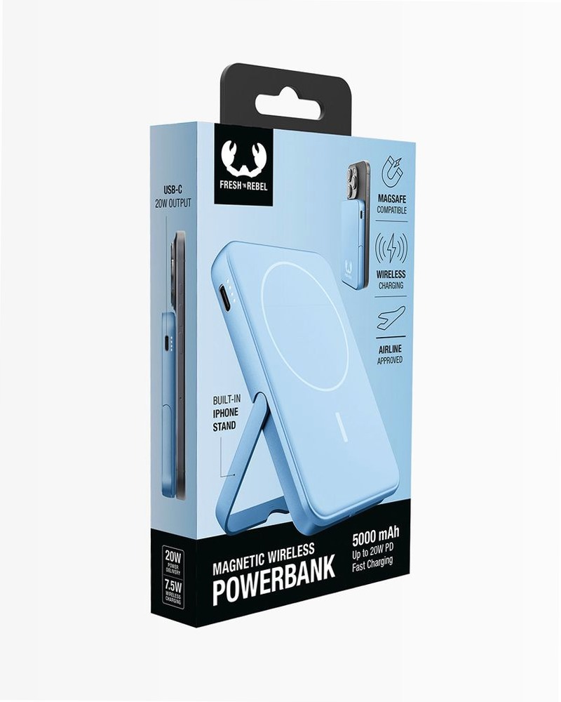 Magnetic Wireless Powerbank 5000 mAh - Vivid Blue 5000mAh 5W