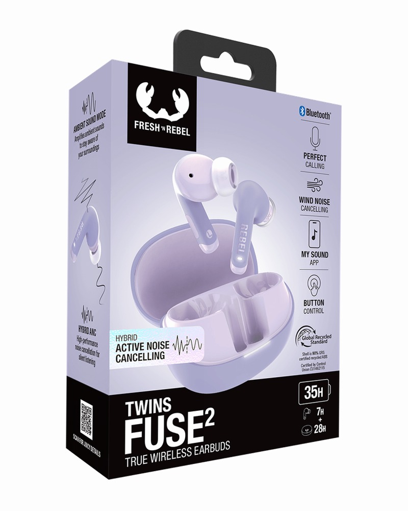 Auricolari Twins Fuse 2 ANC - Dreamy Lilac Rosa