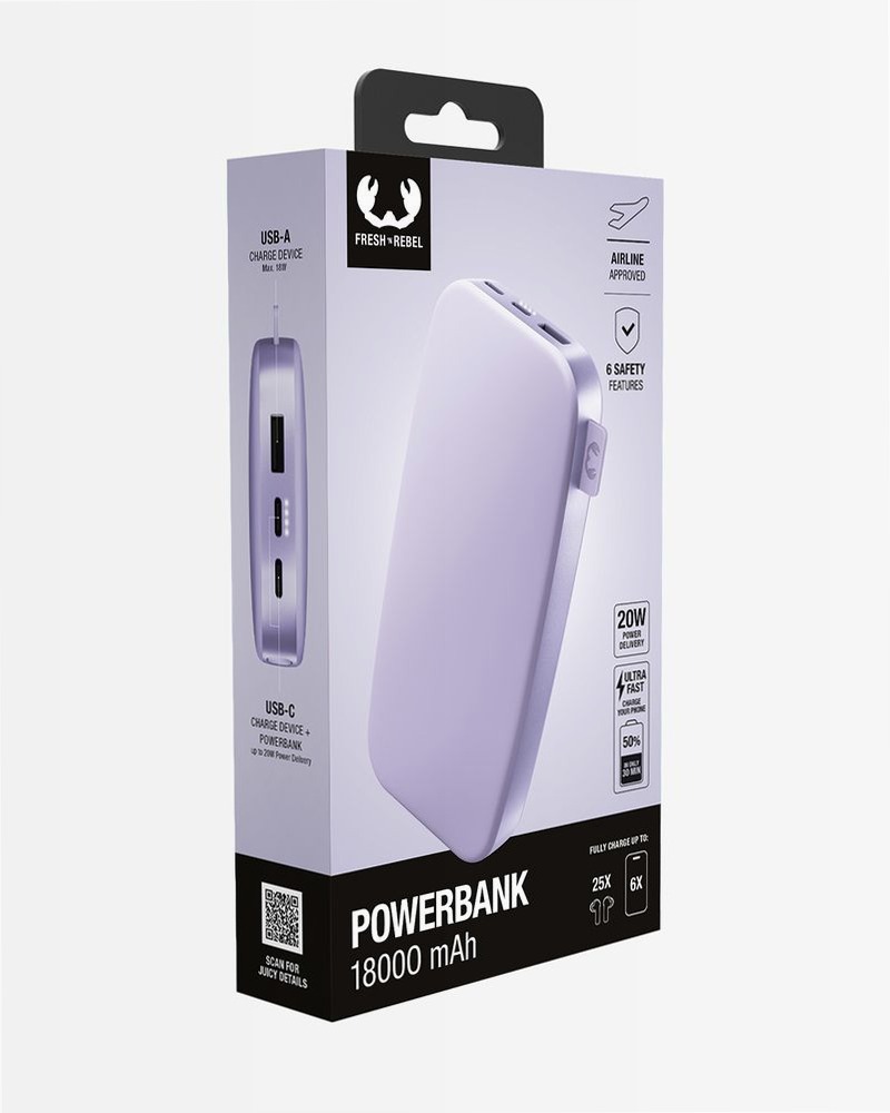 Powerbank 18000 mAh - Dreamy Lilac 18000mAh 20W