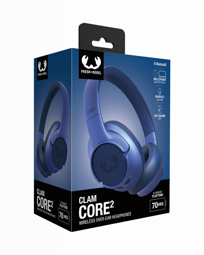 Cuffie Clam Core 2 - True Blue Blu
