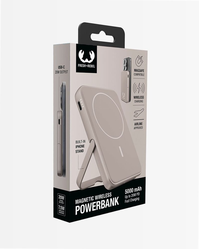 Magnetic Wireless Powerbank 5000 mAh - Silky Sand 5000mAh 5W