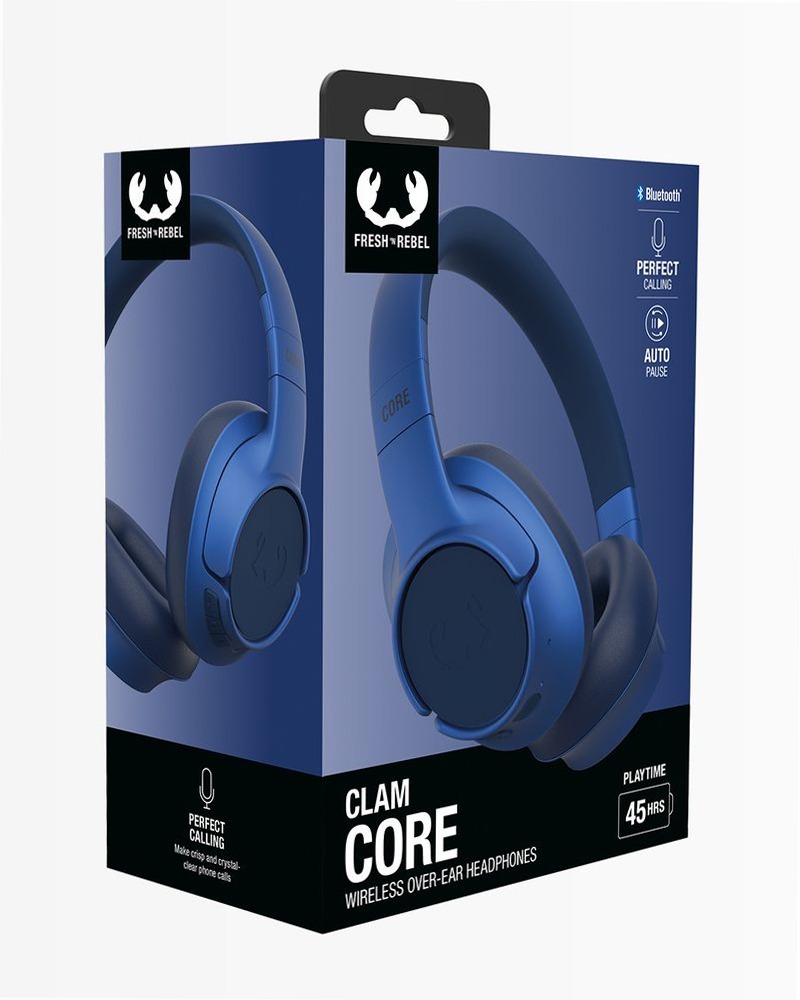 Cuffie Over-Ear Clam Core - True Blue Blu