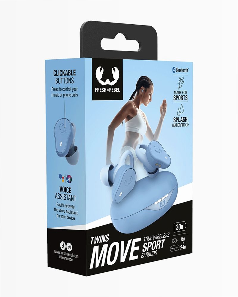 Auricolari sportivi Twins Move True Wireless - Vivid Blue Blu