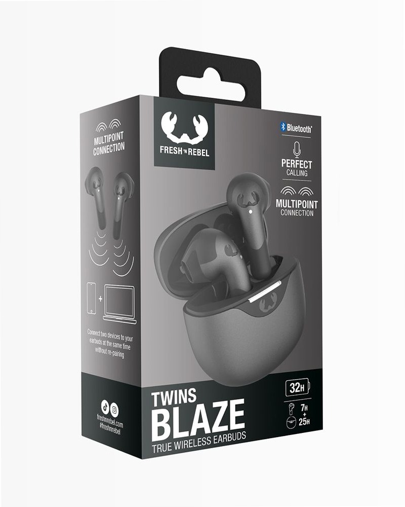 Auricolari Twins Blaze True Wireless - Storm Grey Grigio
