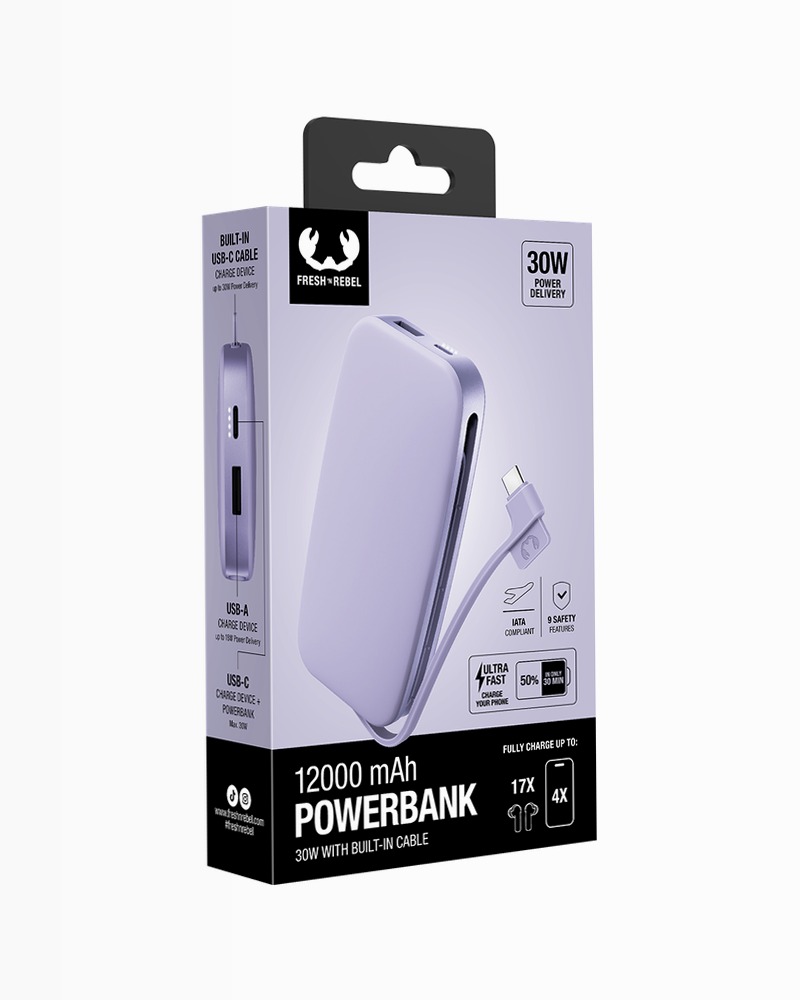 Fresh 'n Rebel | True Blue | 30W Powerbank 12.000 mAh