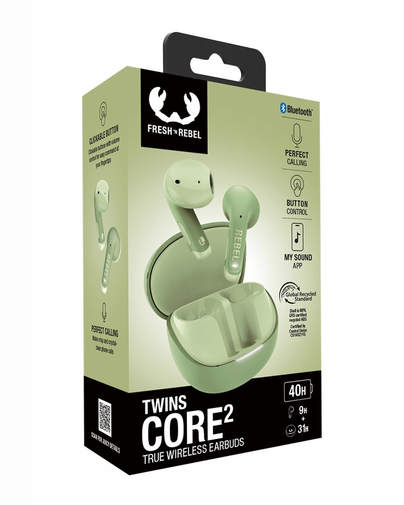 Auricolari Twins Core 2 - Wild Green Verde