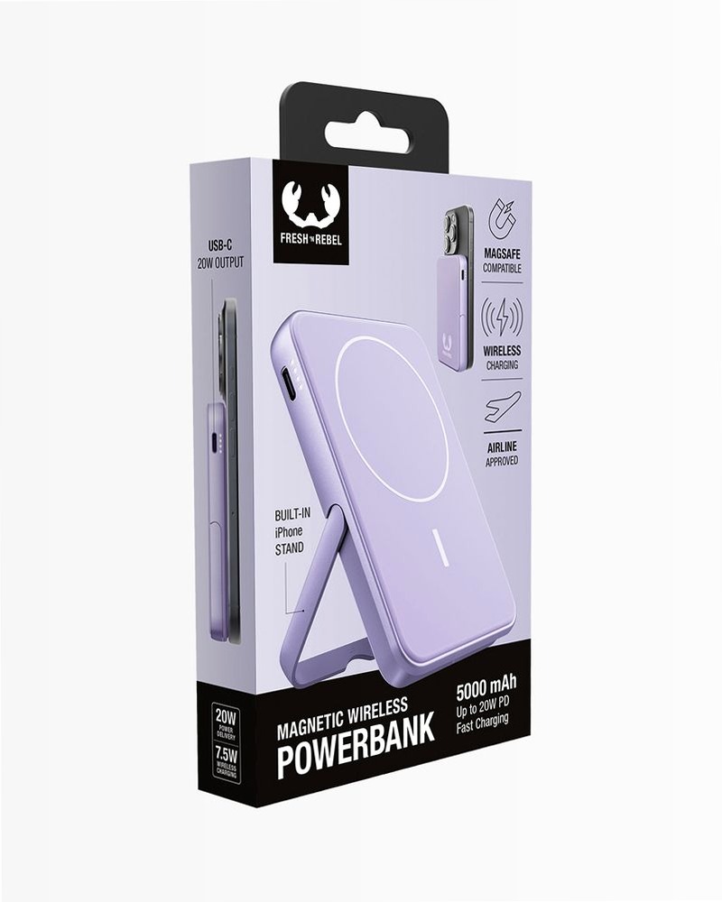 Magnetic Wireless Powerbank 5000 mAh - Dreamy Lilac