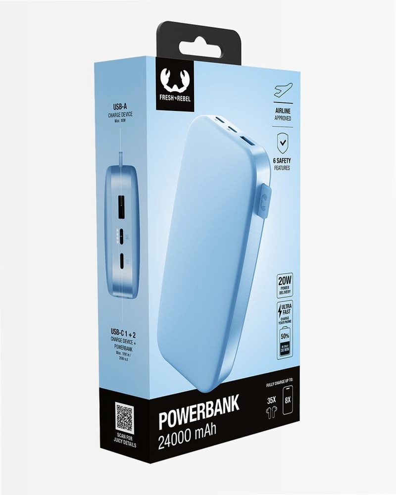 Powerbank 24000 mAh - Vivid Blue 24000mAh 20W