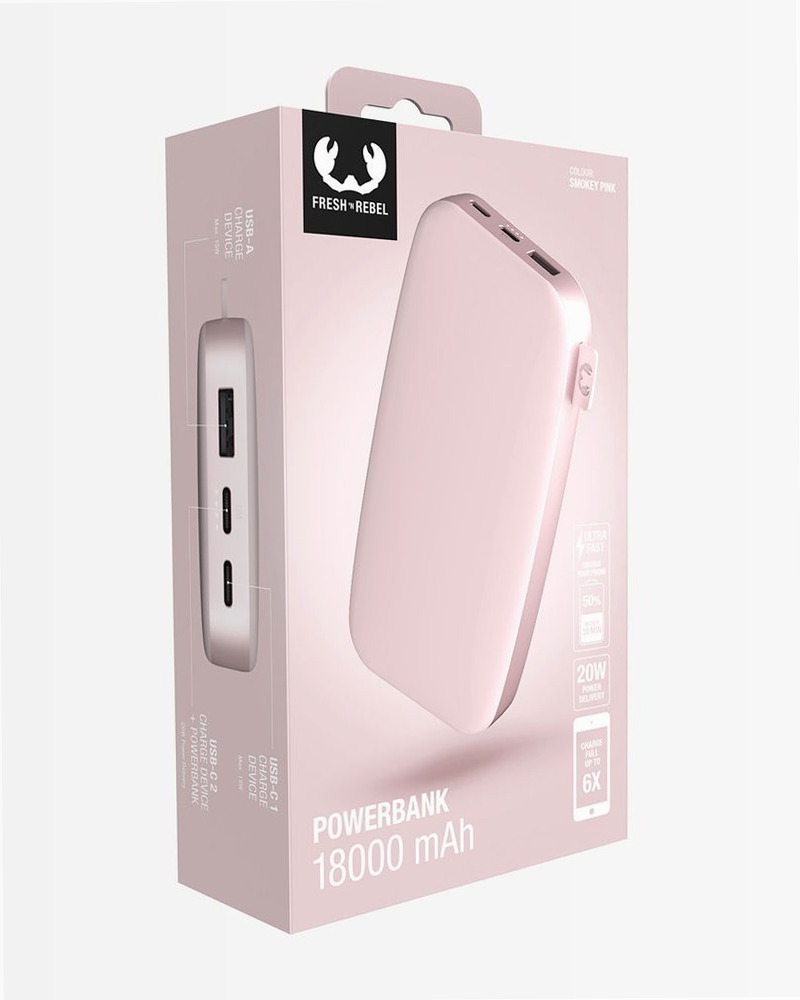 Powerbank 18000 mAh - Ricarica rapida 20W - Smokey Pink 18000mAh Tablet