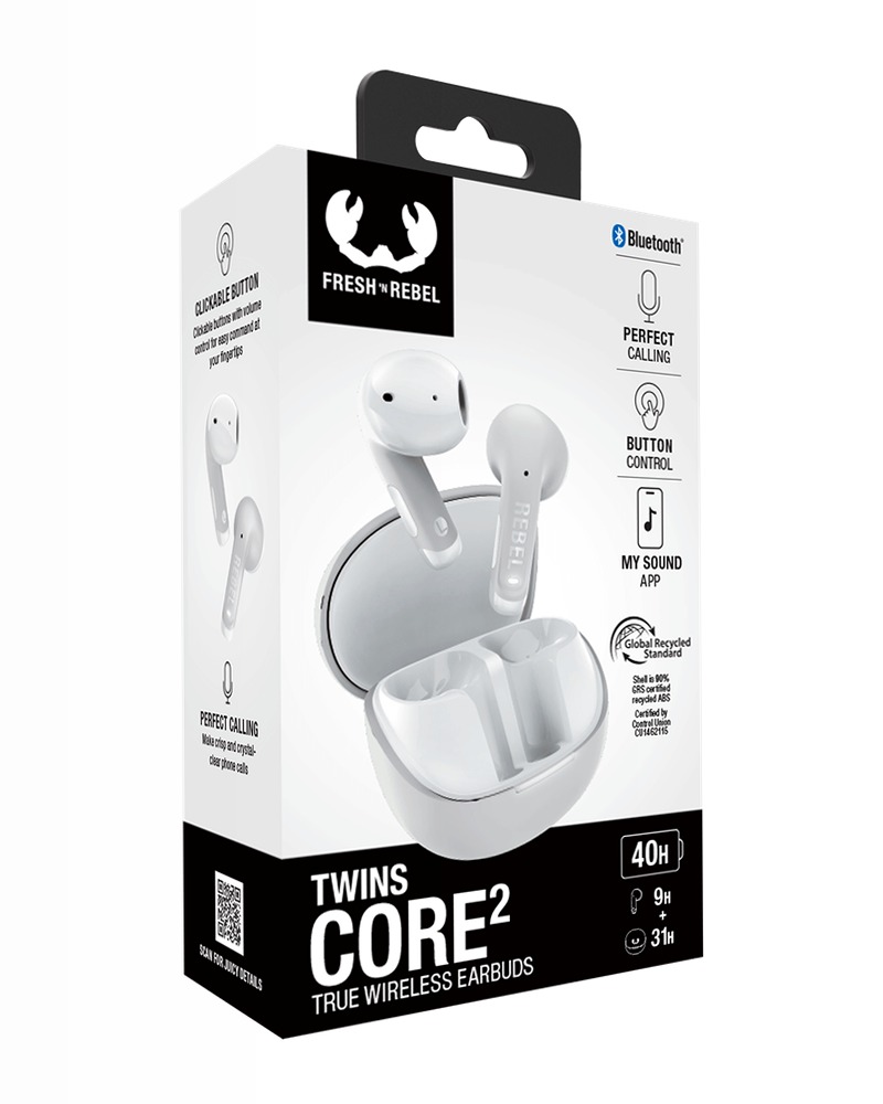 Auricolari Twins Core 2 True Wireless - Ice Grey Grigio