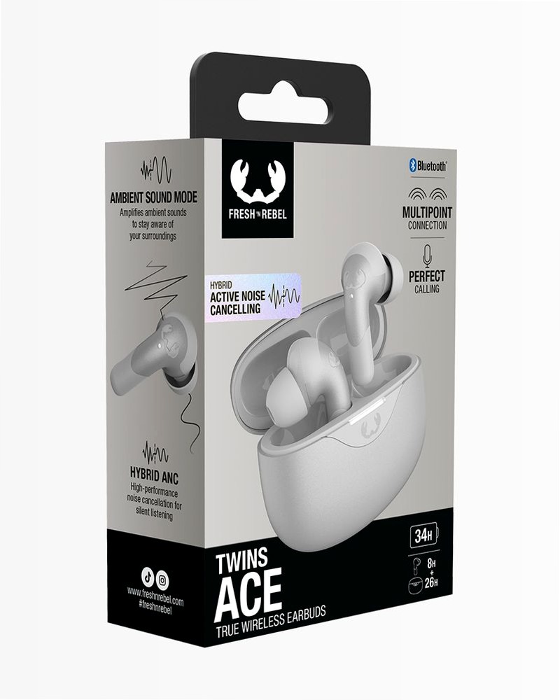 Auricolari Twins Ace True Wireless - Ice Grey Grigio