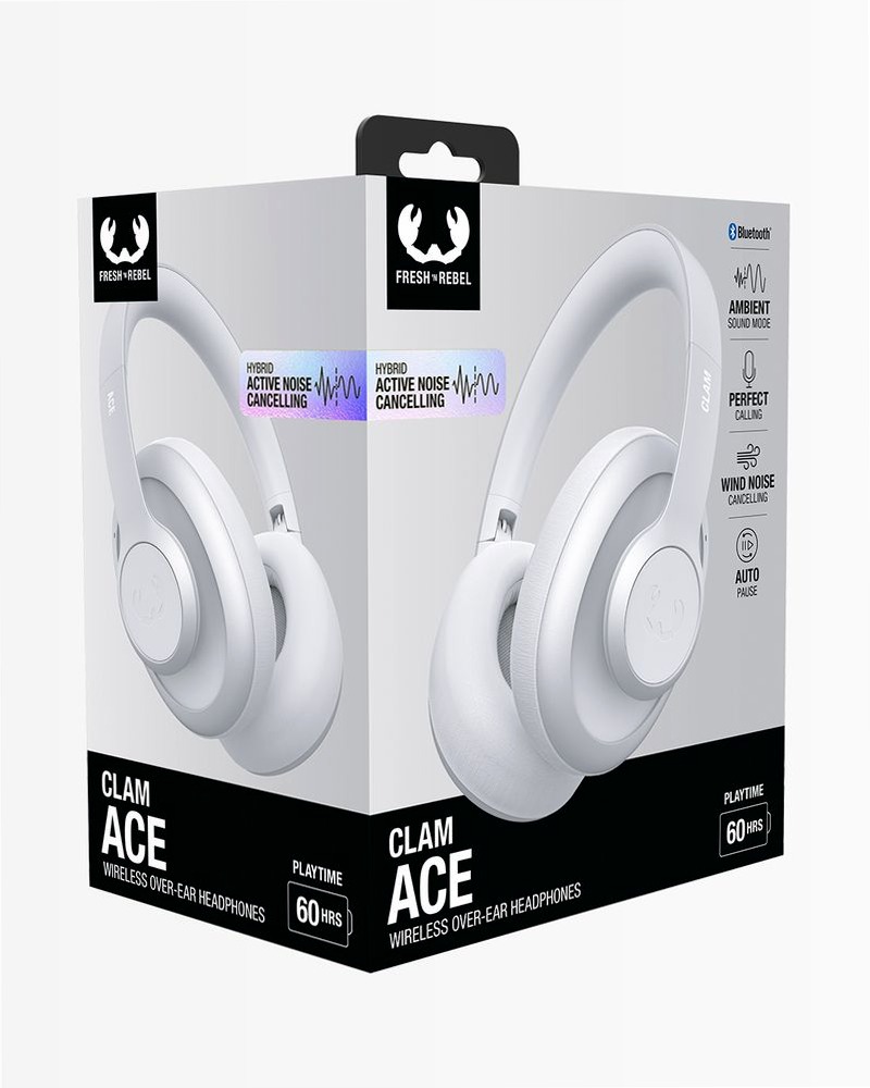 Cuffie Over-Ear Clam Ace Ice Grey Grigio
