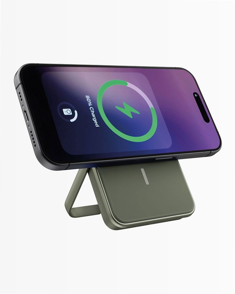 Magnetic Wireless Powerbank 5000 mAh - Dried Green
