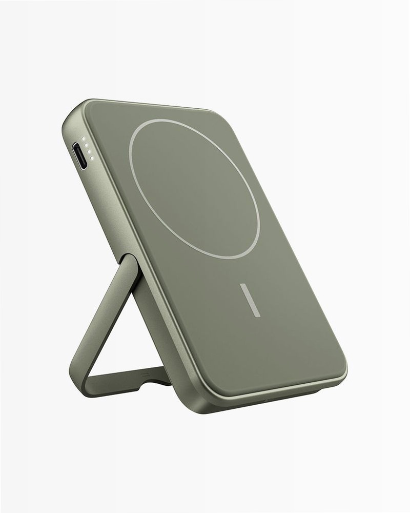 Magnetic Wireless Powerbank 5000 mAh - Dried Green