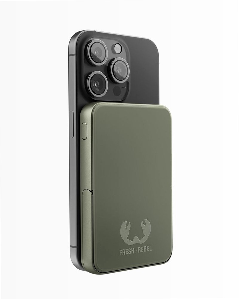 Magnetic Wireless Powerbank 5000 mAh - Dried Green