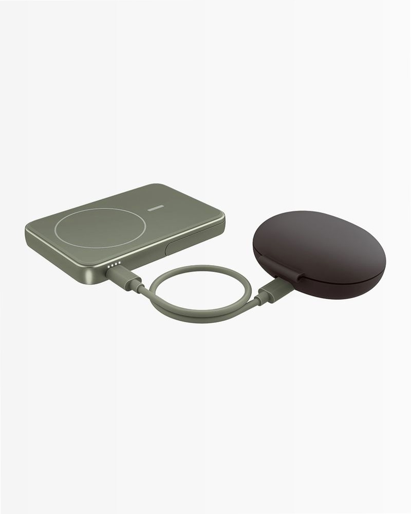 Magnetic Wireless Powerbank 5000 mAh - Dried Green