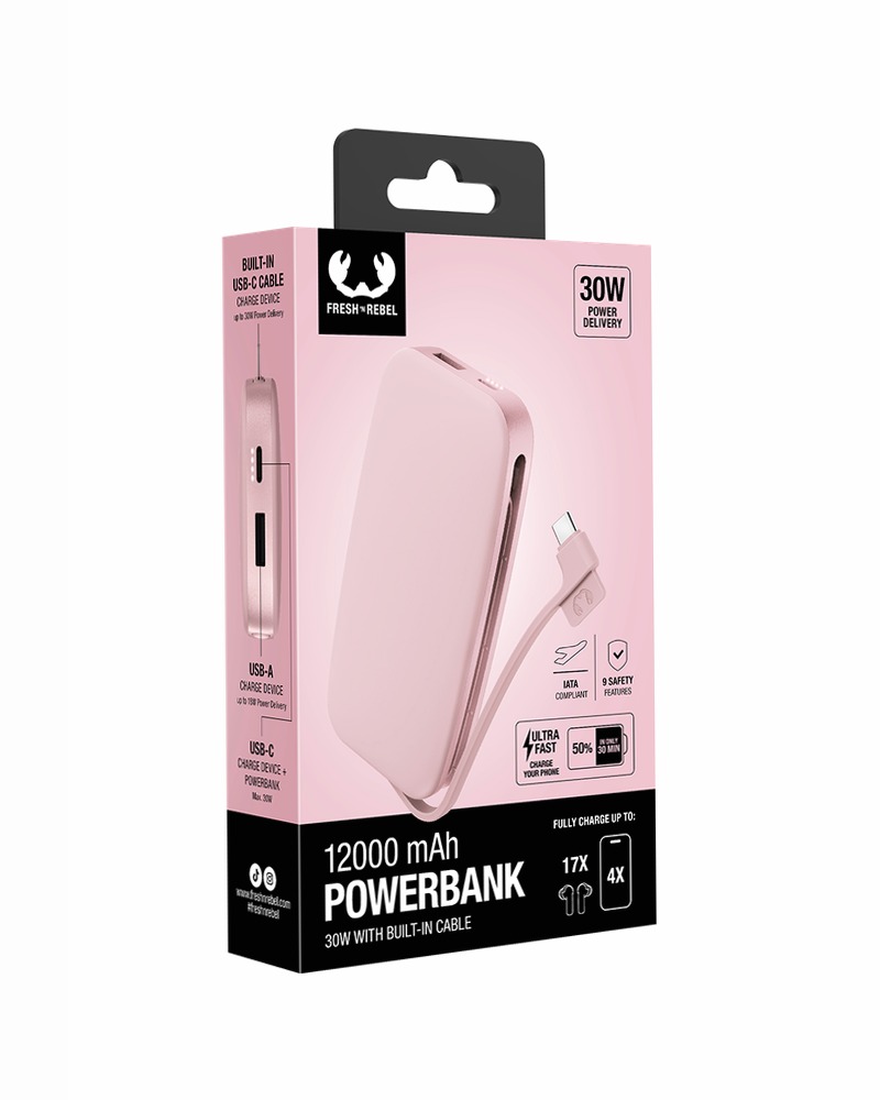 Fresh 'n Rebel | True Blue | 30W Powerbank 12.000 mAh