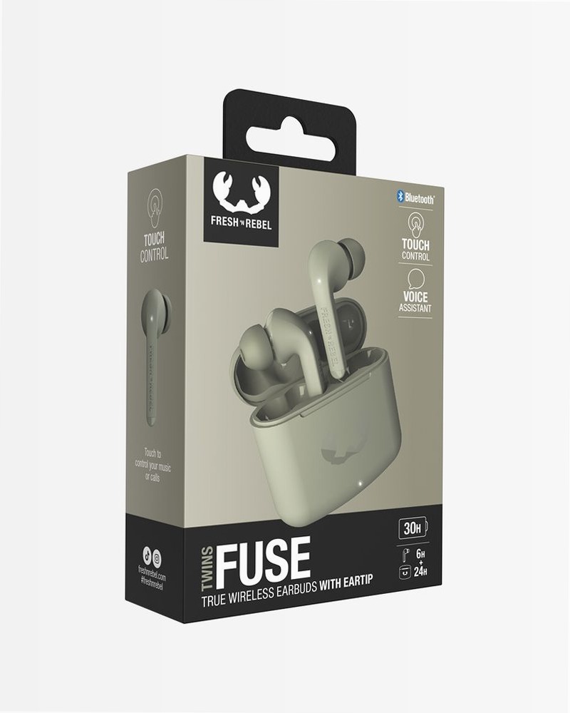 Auricolari Twins Fuse True Wireless - Dried Green Verde