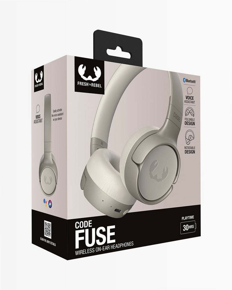 Cuffie Code Fuse Silky Sand - Assistente vocale e stile On-Ear