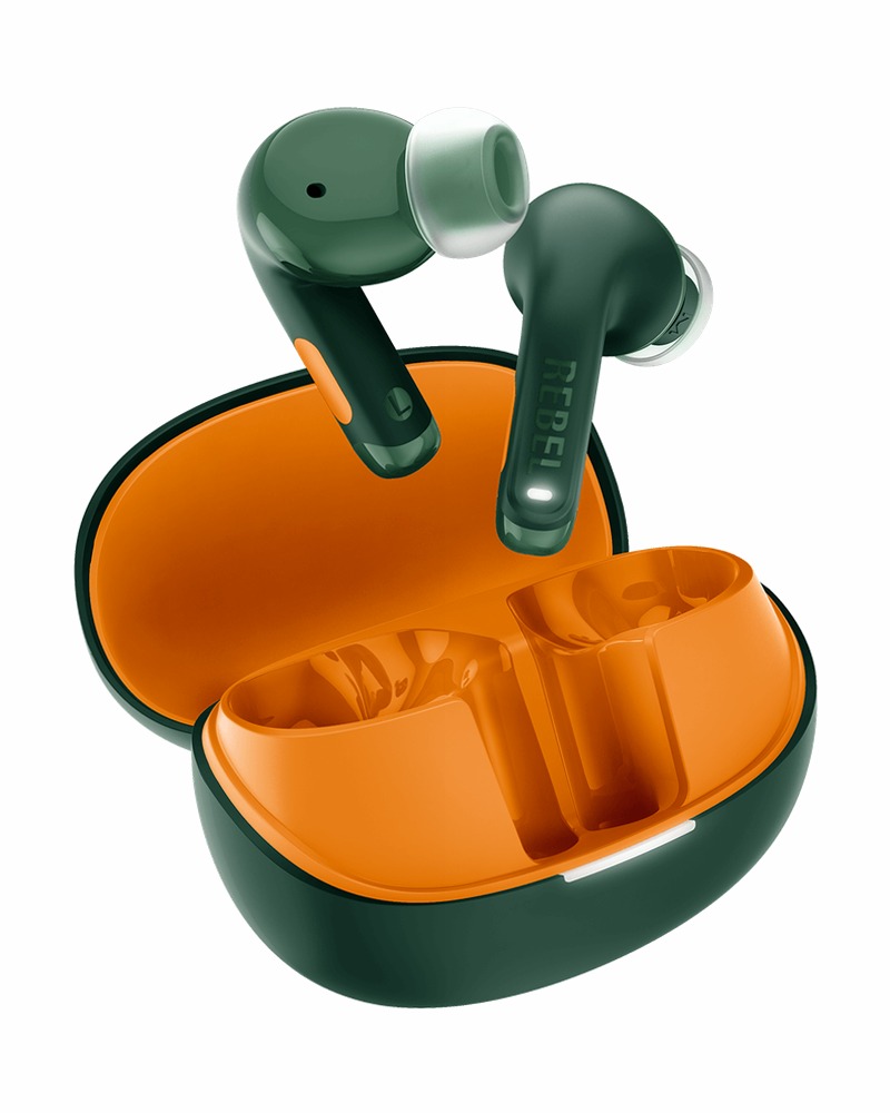 Auricolari Twins Fuse 2 - Velvet Green / Orange Arancione