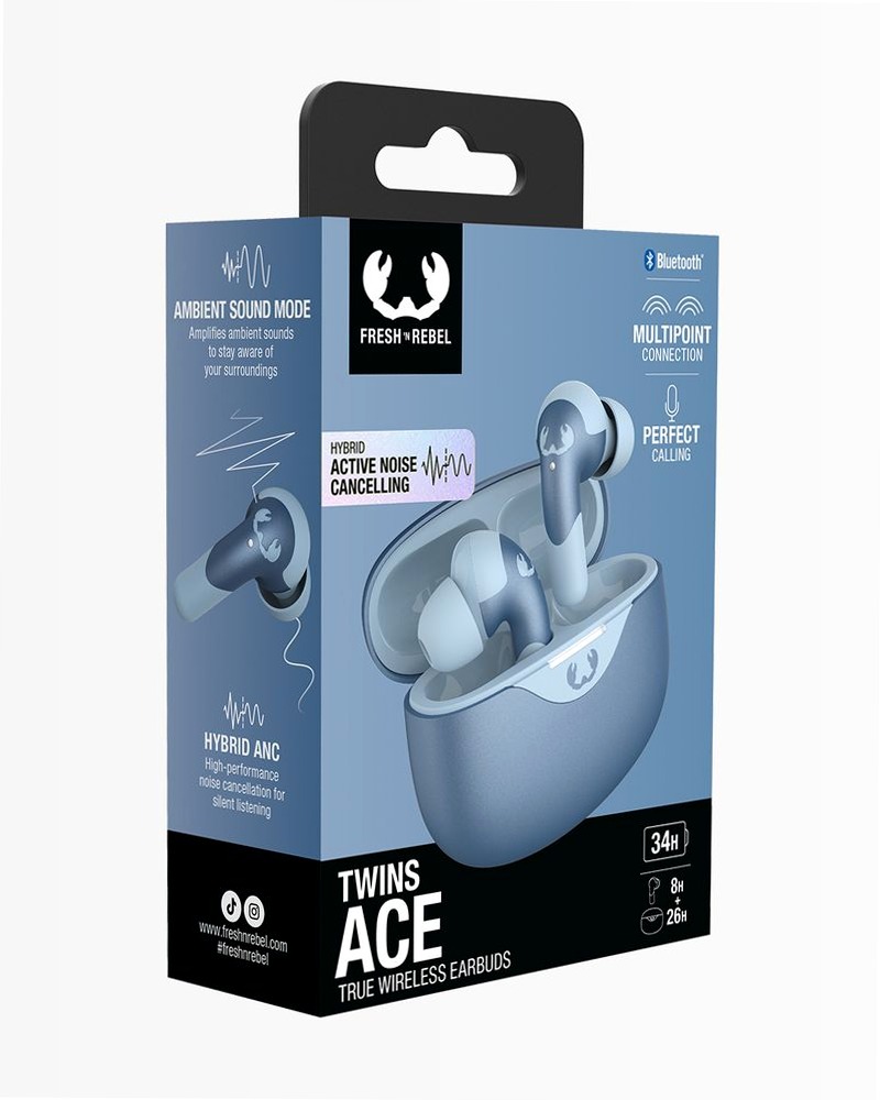 Auricolari Twins Ace Vivid Blue Blu