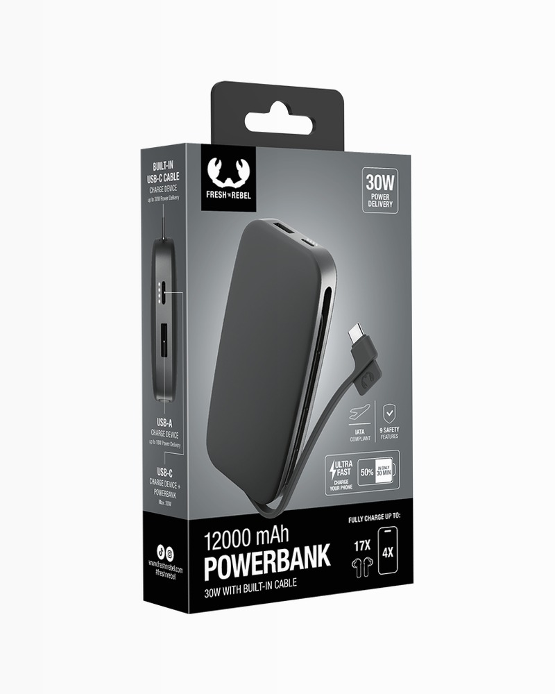 Fresh 'n Rebel | True Blue | 30W Powerbank 12.000 mAh