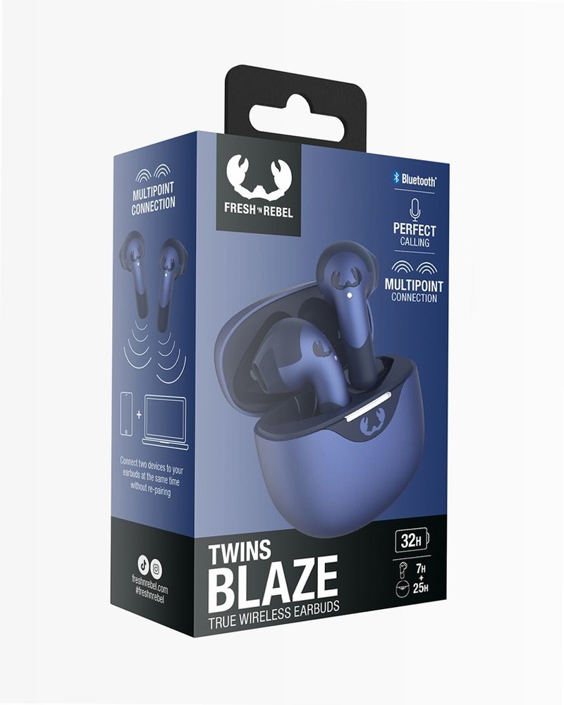 Auricolari Twins Blaze True Wireless - True Grey Blu