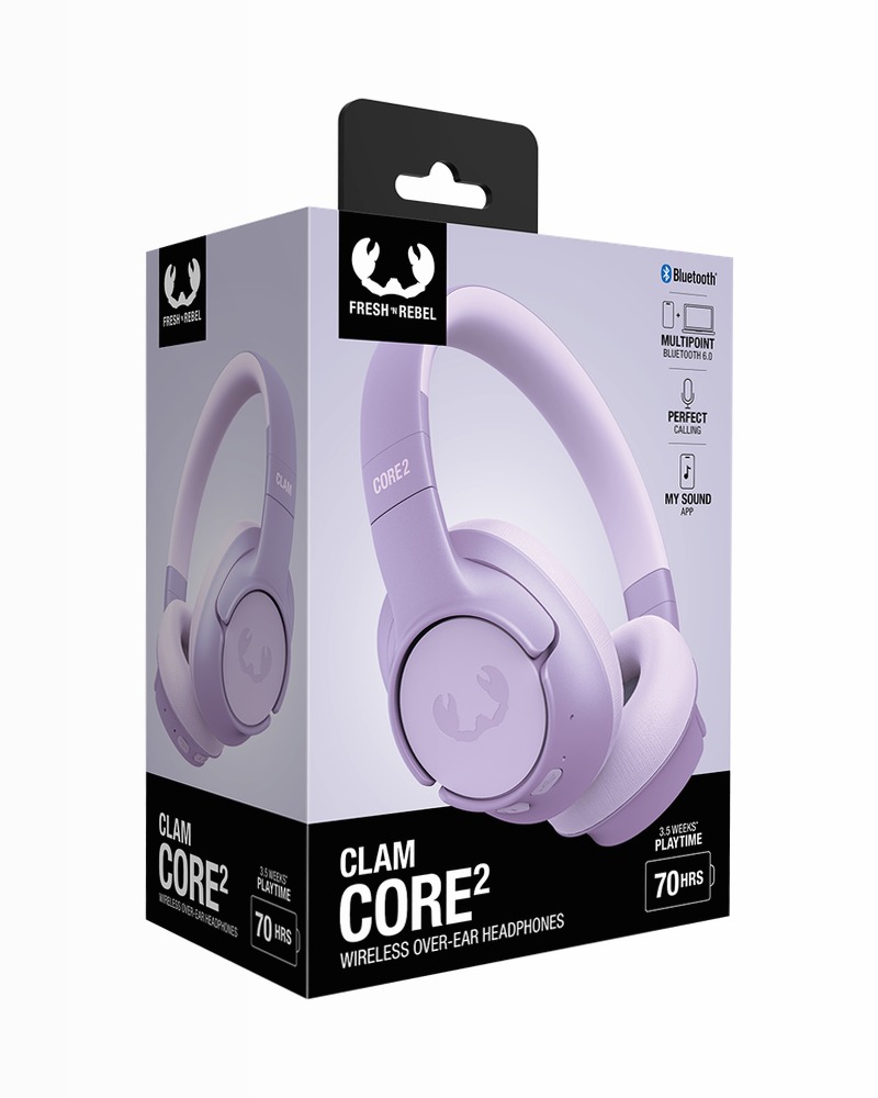 Cuffie Clam Core 2 - Dreamly Lilac Rosa