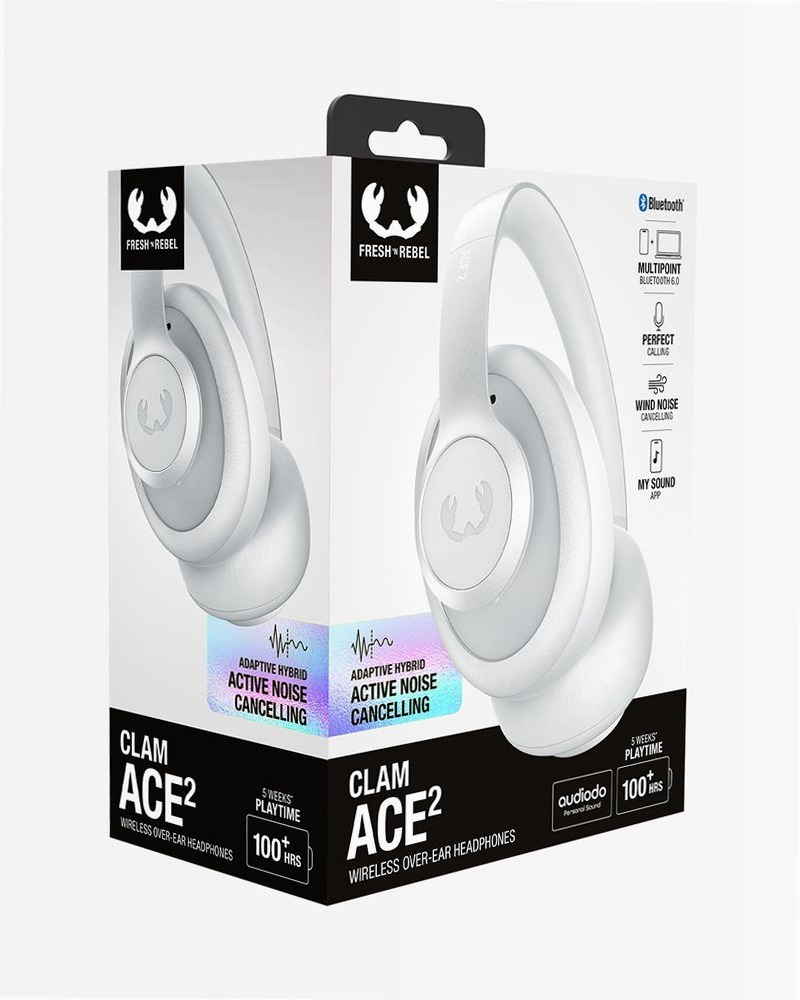 Cuffie Clam Ace 2 - Ice Grey Grigio