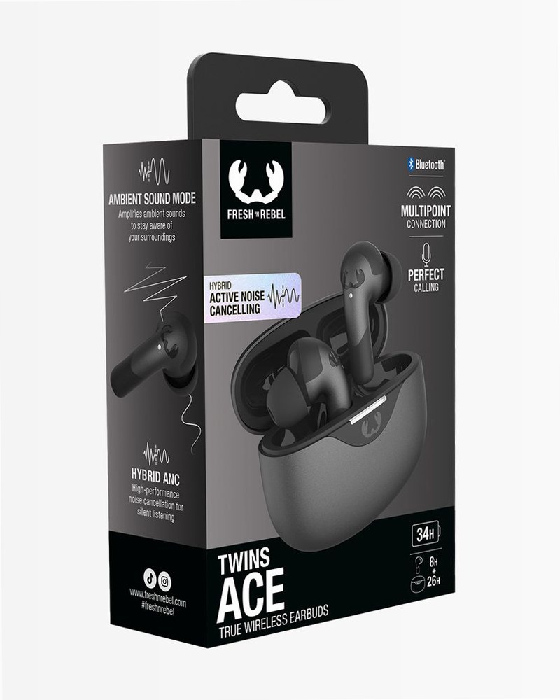Auricolari Twins Ace True Wireless - Storm Grey Grigio