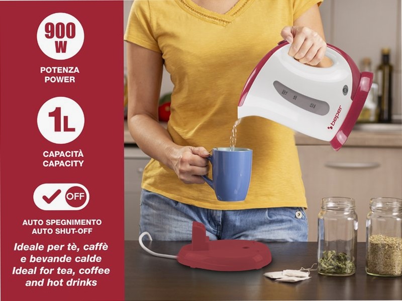 Bollitore elettrico 1 litro Blu
