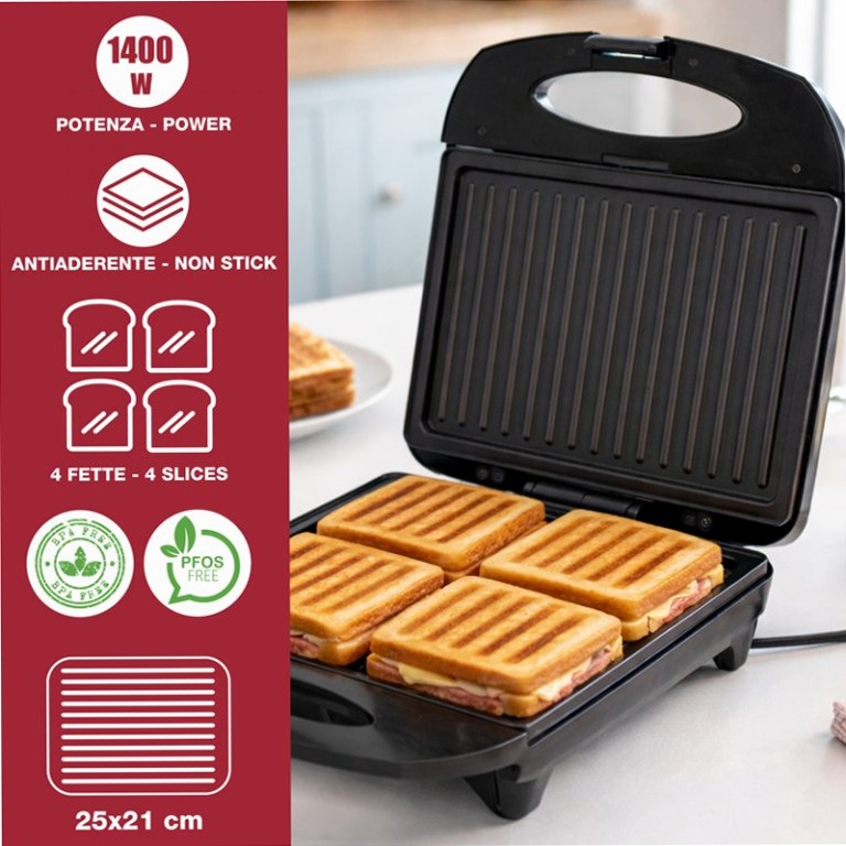 Tostiera elettrica 4 fette Family Grill