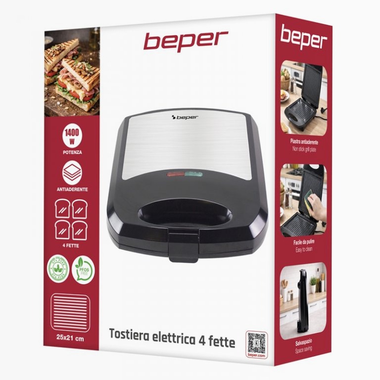Tostiera elettrica 4 fette Family Grill